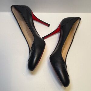 Christian Louboutin Nappa Marpelissimo Twisted 85mm Pumps Black Leather 37 US 7